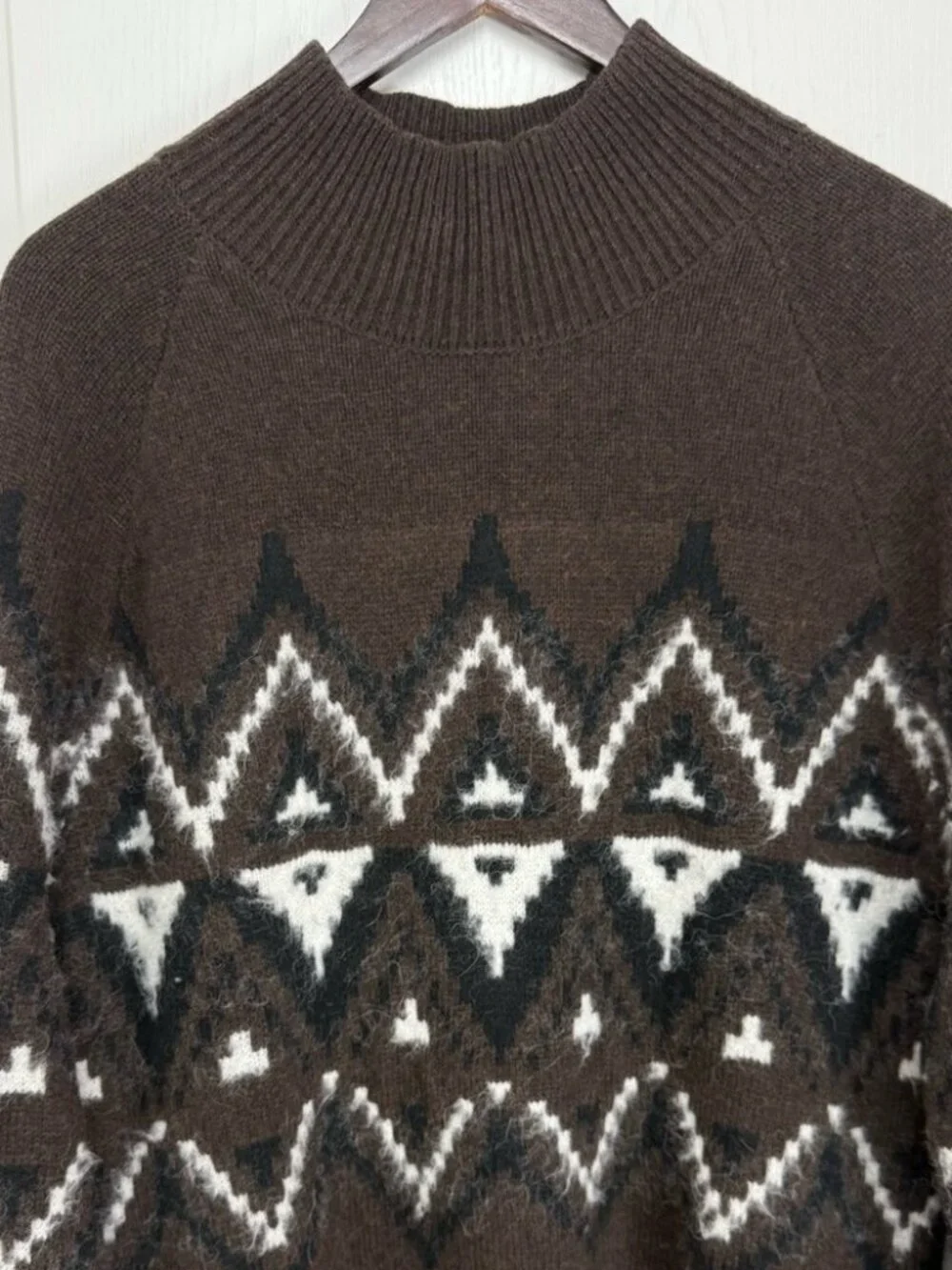 Banana Republic Como Fair Isle Sweater Men’s Size Medium Brown